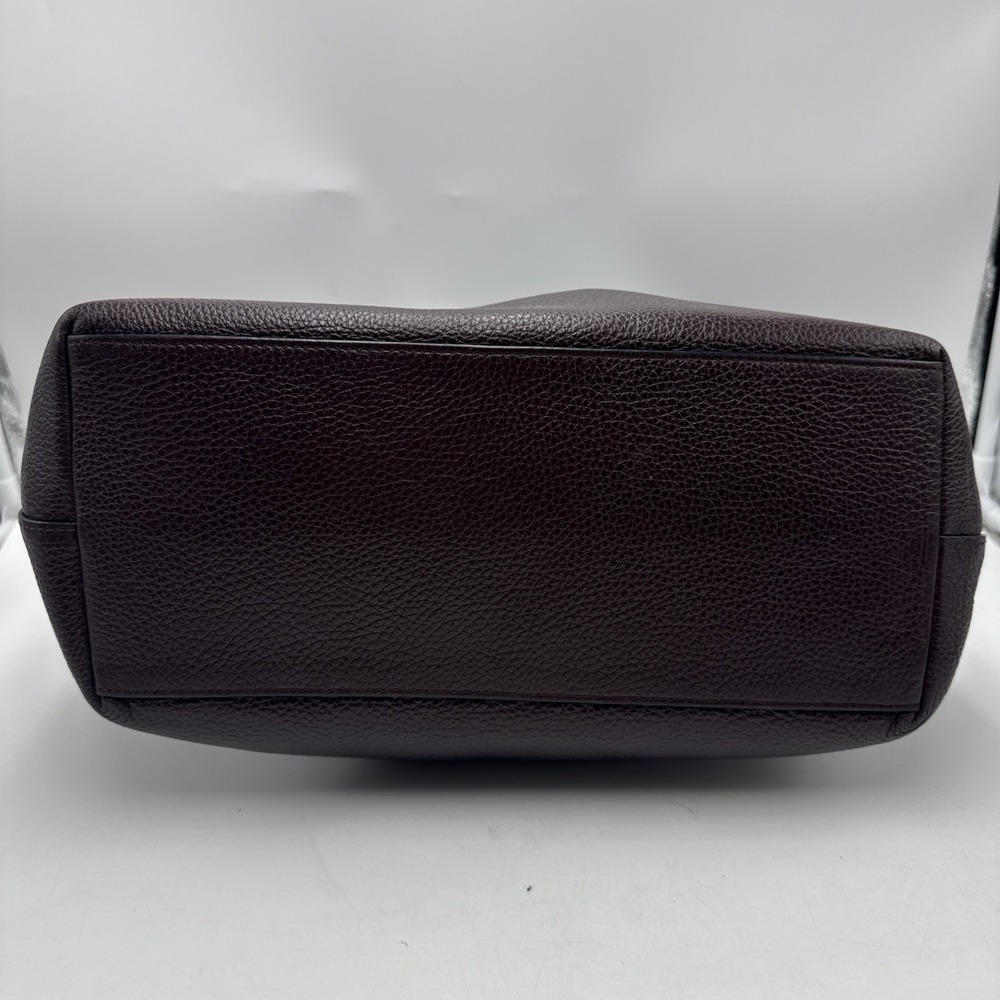 Coach Taylor Pebbled Leather Tote Bag Purse Brown-See‎ Photos 10Hx11W - Picture 11 of 14